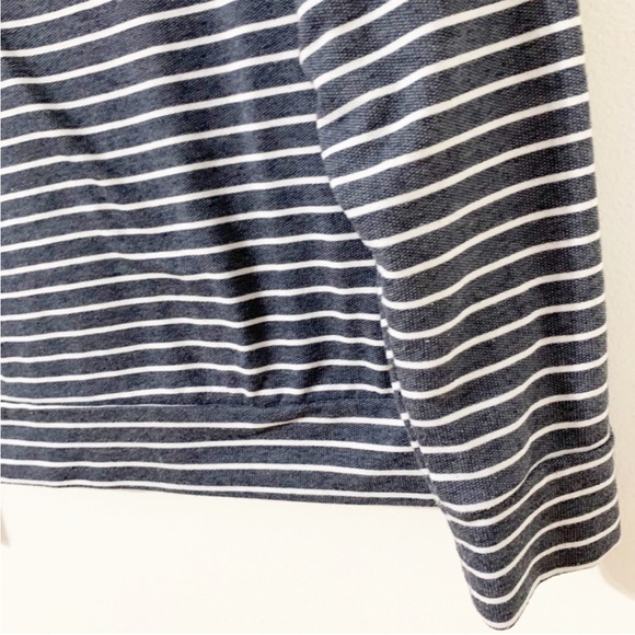 Blink Striped Rounded Neck Long Sleeve Slightly Cropped Boxy Sweatshirt 🩶🤍 - Picture 5 of 6